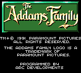 Заставка игры Addams Family, The